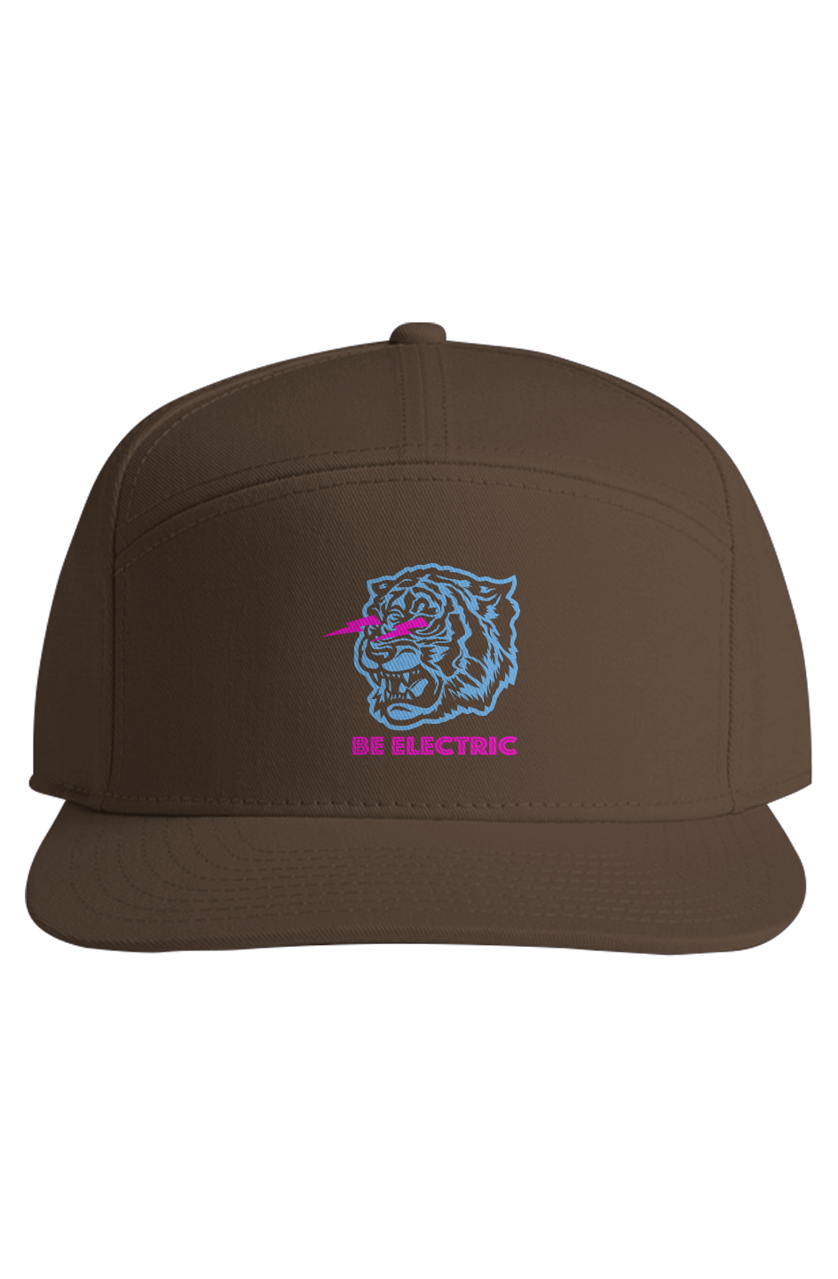 Be Electric 7 Panel Cap Blue Tiger