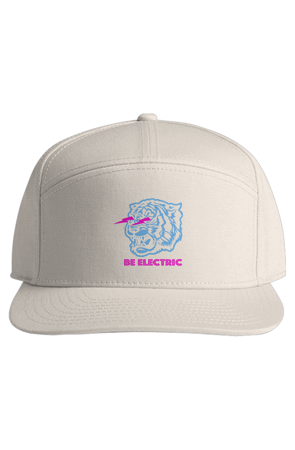 Be Electric 7 Panel Cap Blue Tiger