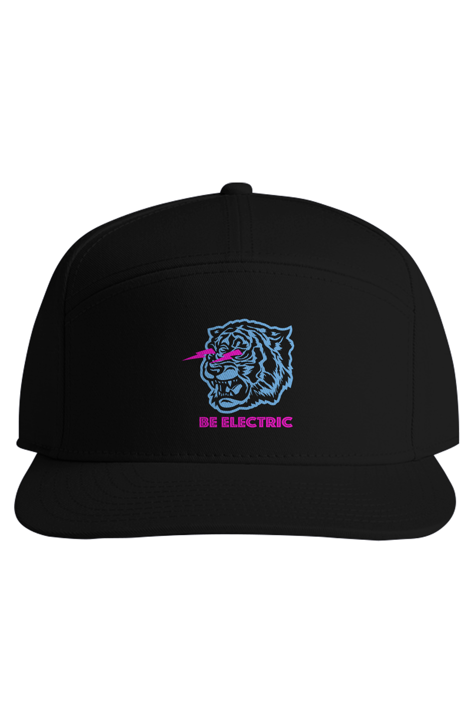 Be Electric 7 Panel Cap Blue Tiger